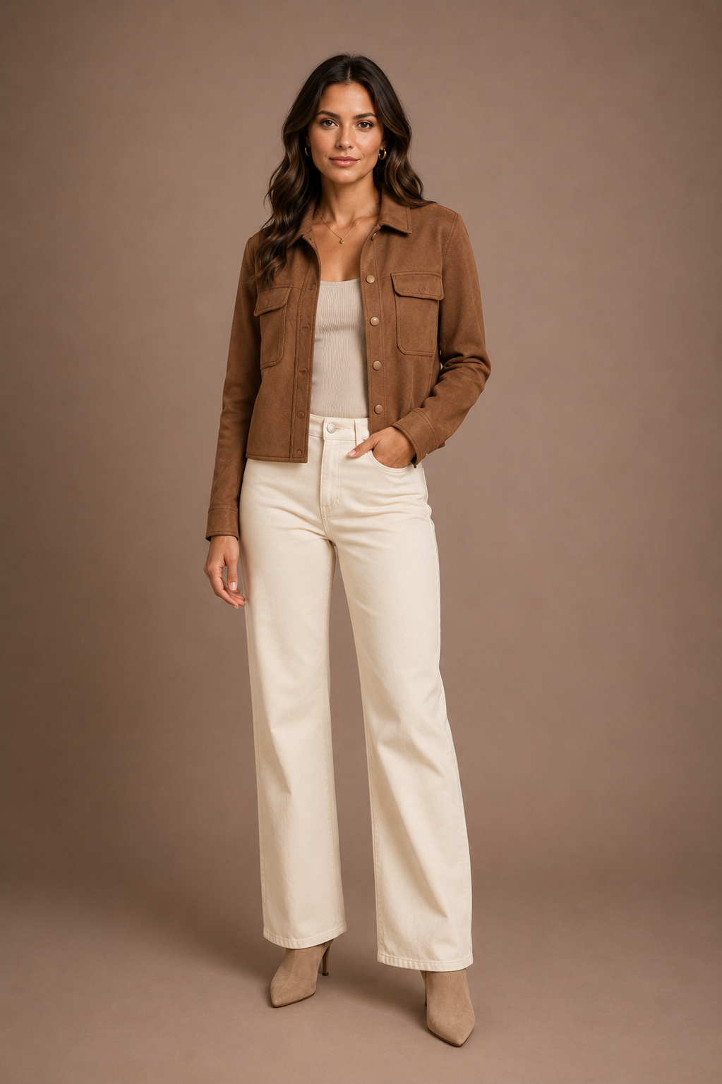 Women's Faux Suede Jacket Timeless Everyday Style