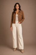 Women's Faux Suede Jacket Timeless Everyday Style