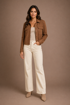 Women's Faux Suede Jacket Timeless Everyday Style