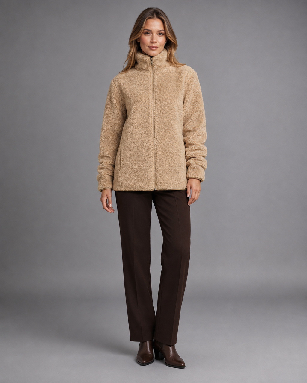 Women's Fleece Jacket – Borg Fleece Zip Up Jacket