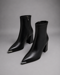 Women's Black Heeled Ankle Boots – High Block Heel Boots
