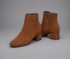 Women's Brown Suede Ankle Boots – Heeled Ankle Boots