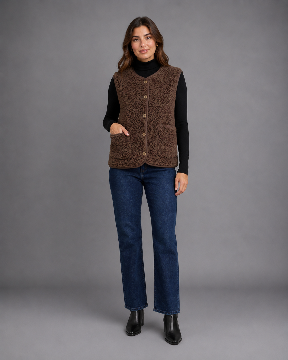 Women's Borg Gilet Teddy Fleece Waistcoat