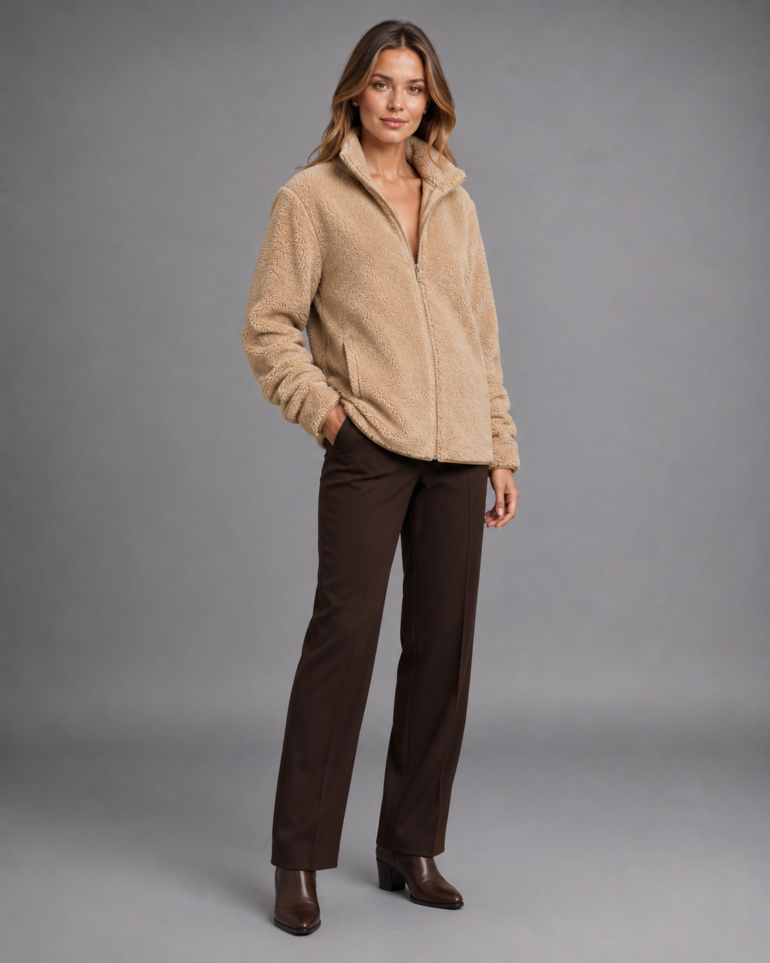 Women's Fleece Jacket – Borg Fleece Zip Up Jacket
