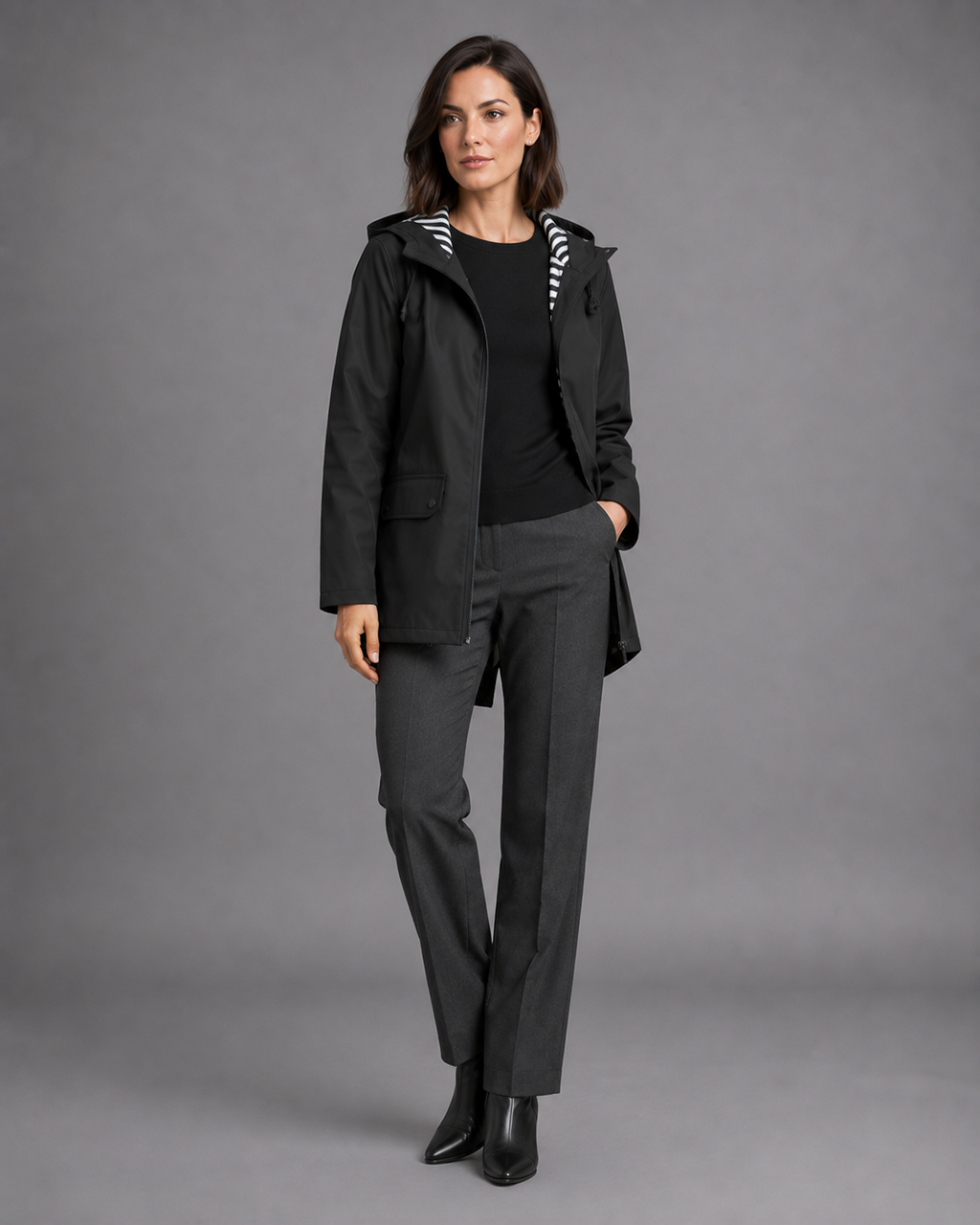 Women's Waterproof Raincoat – Hooded Rain Jacket