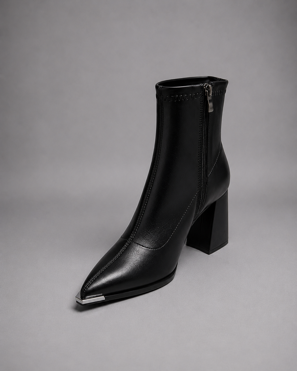 Women's Black Heeled Ankle Boots – High Block Heel Boots