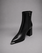 Women's Black Heeled Ankle Boots – High Block Heel Boots