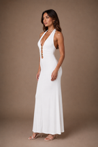 Women's Halter Maxi Dress for Holidays and Resorts
