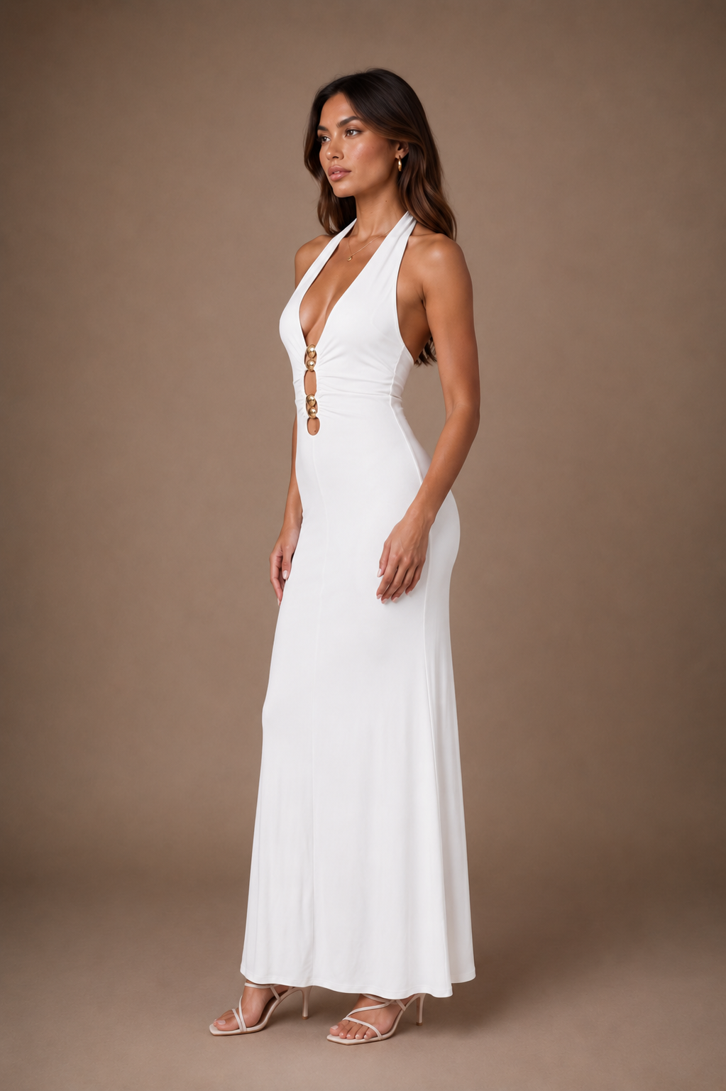 Women's Halter Maxi Dress for Holidays and Resorts