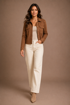 Women's Faux Suede Jacket Timeless Everyday Style