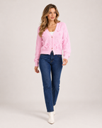 Women's Bow Cardigan with V Neck product view