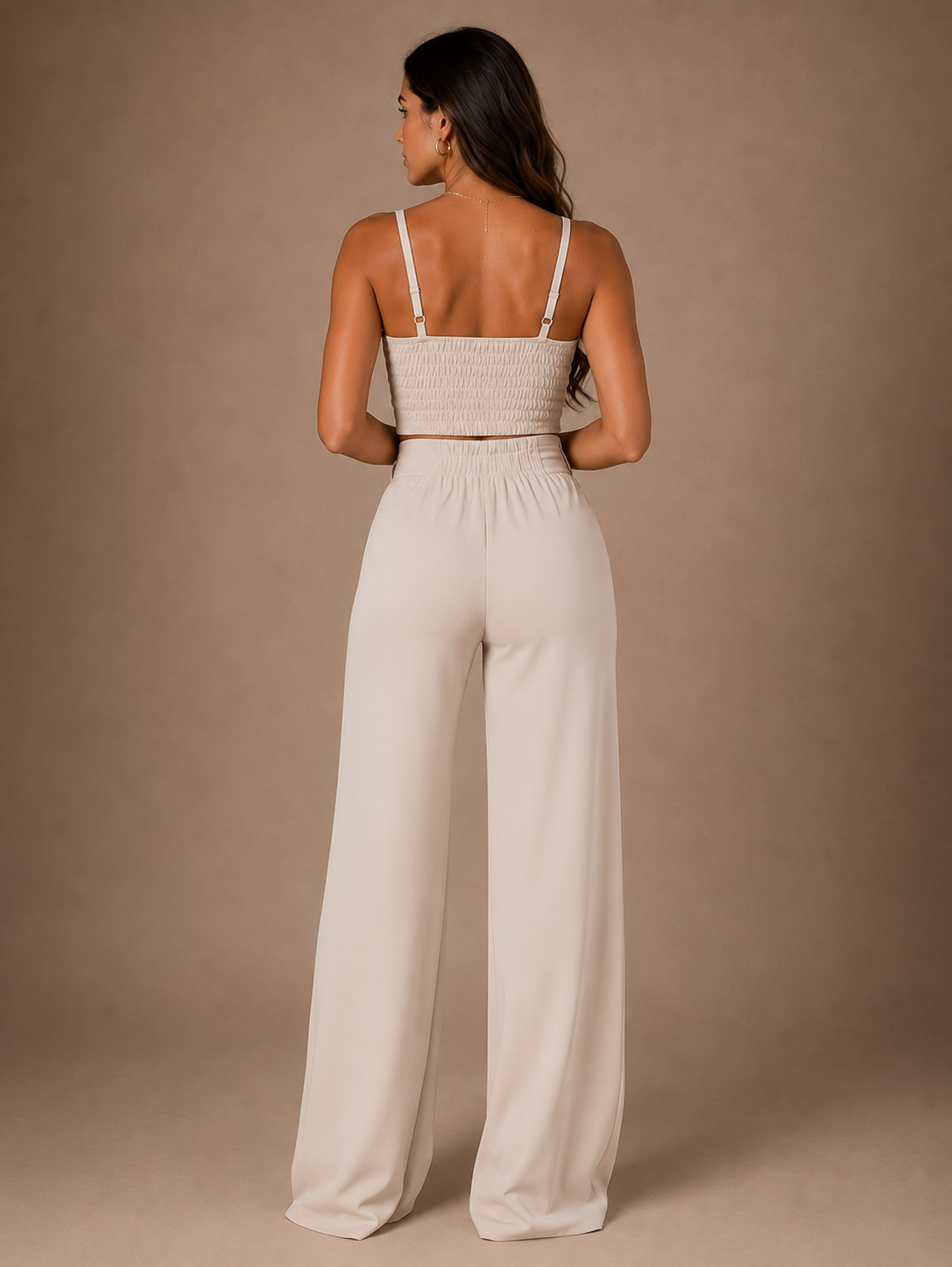 Women's Wide Leg Trouser Co Ord Set for Summer