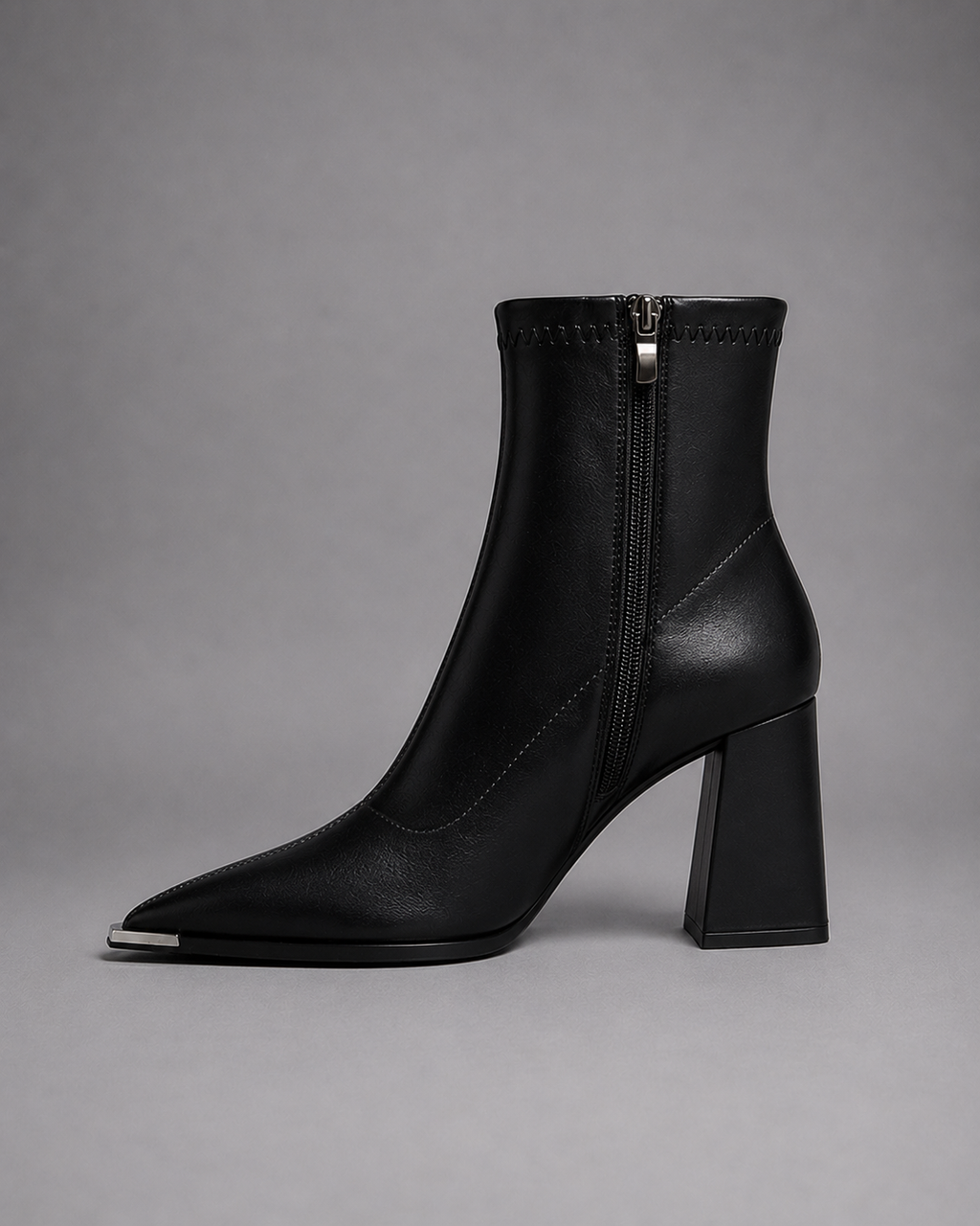 Women's Black Heeled Ankle Boots – High Block Heel Boots