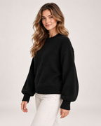 Women's Crew Neck Jumper with Balloon Sleeves product view