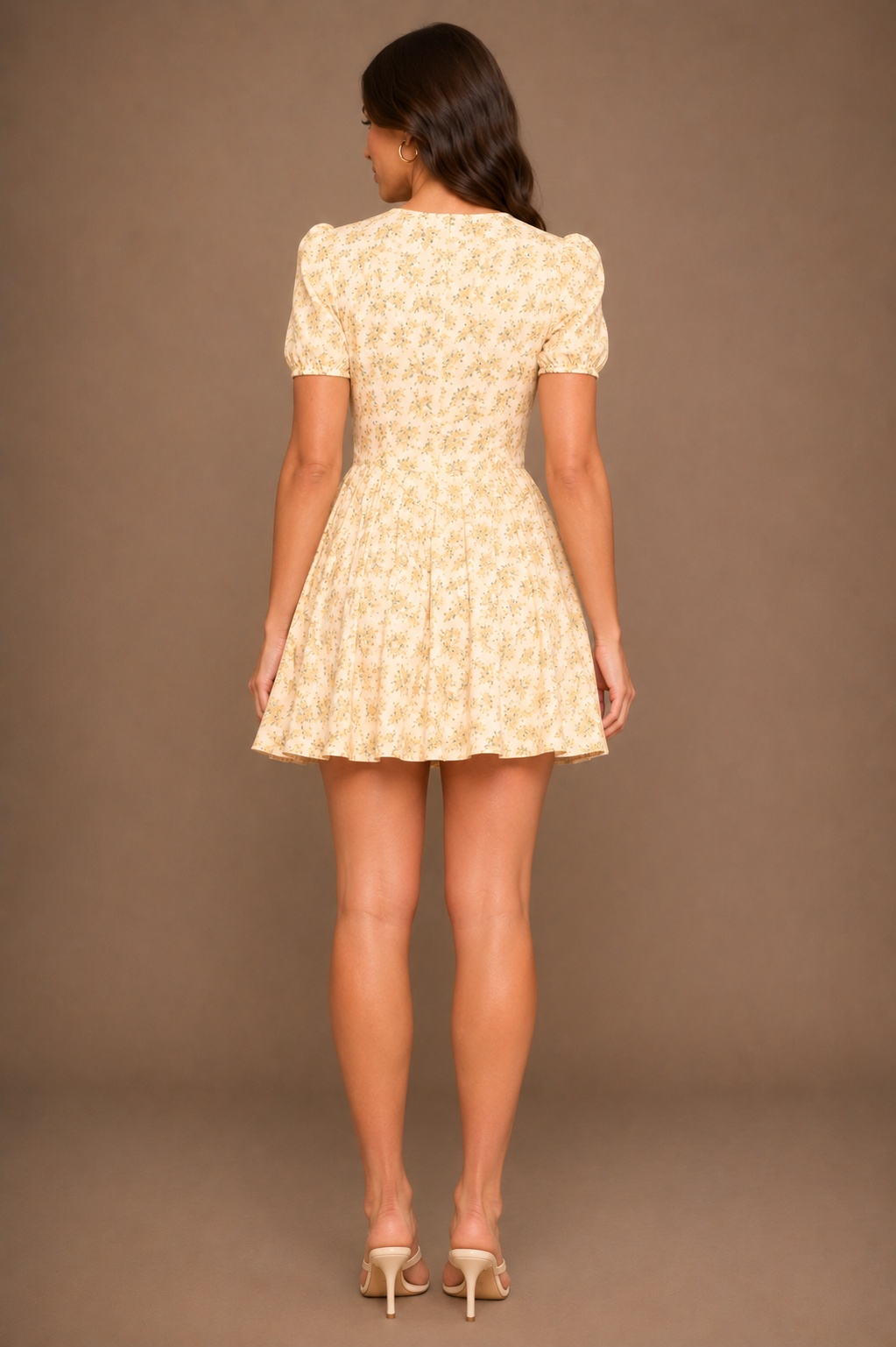 Women's Floral Mini Dress for Holidays and Summer Days