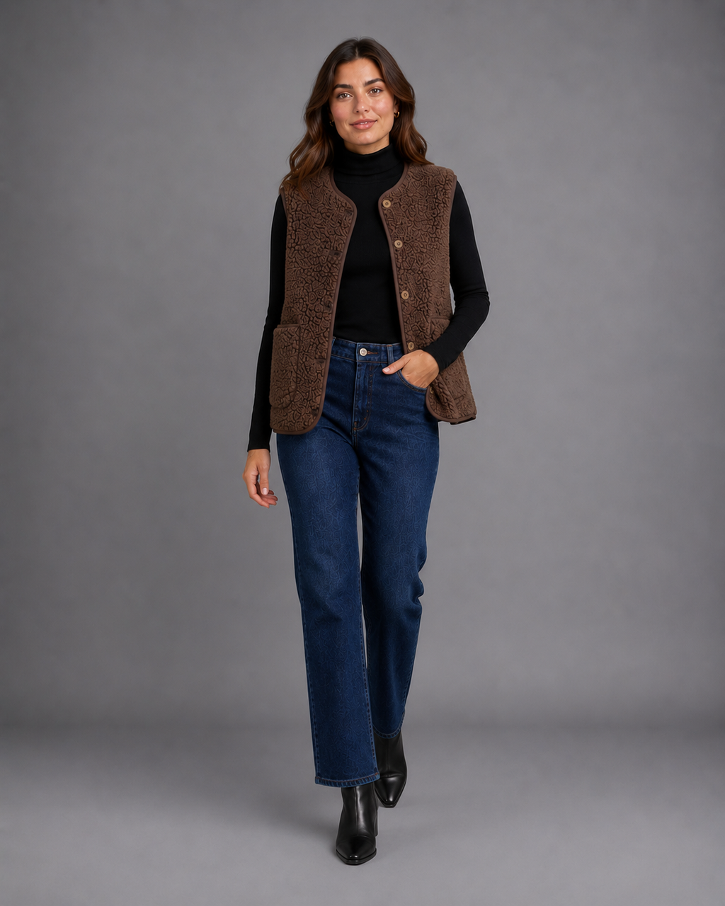 Women's Borg Gilet Teddy Fleece Waistcoat