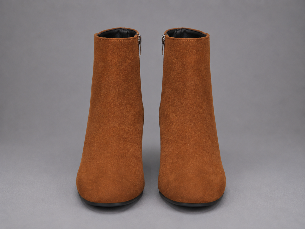 Women's Brown Suede Ankle Boots – Heeled Ankle Boots