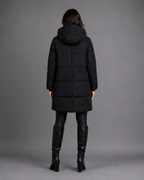 Women's Longline Padded Puffer Coat with Hood