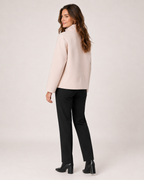 Women's Funnel Neck Coat with Double-Breasted Front product view