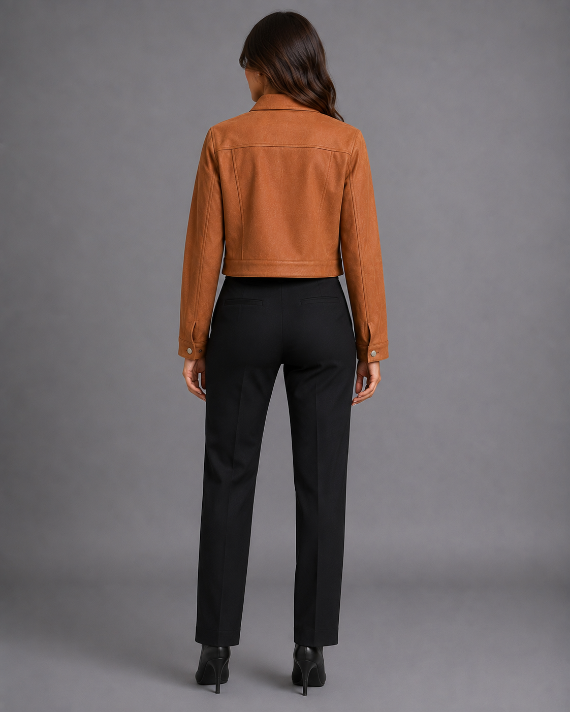 Women's Faux Suede Jacket – Button Up Suede Jacket