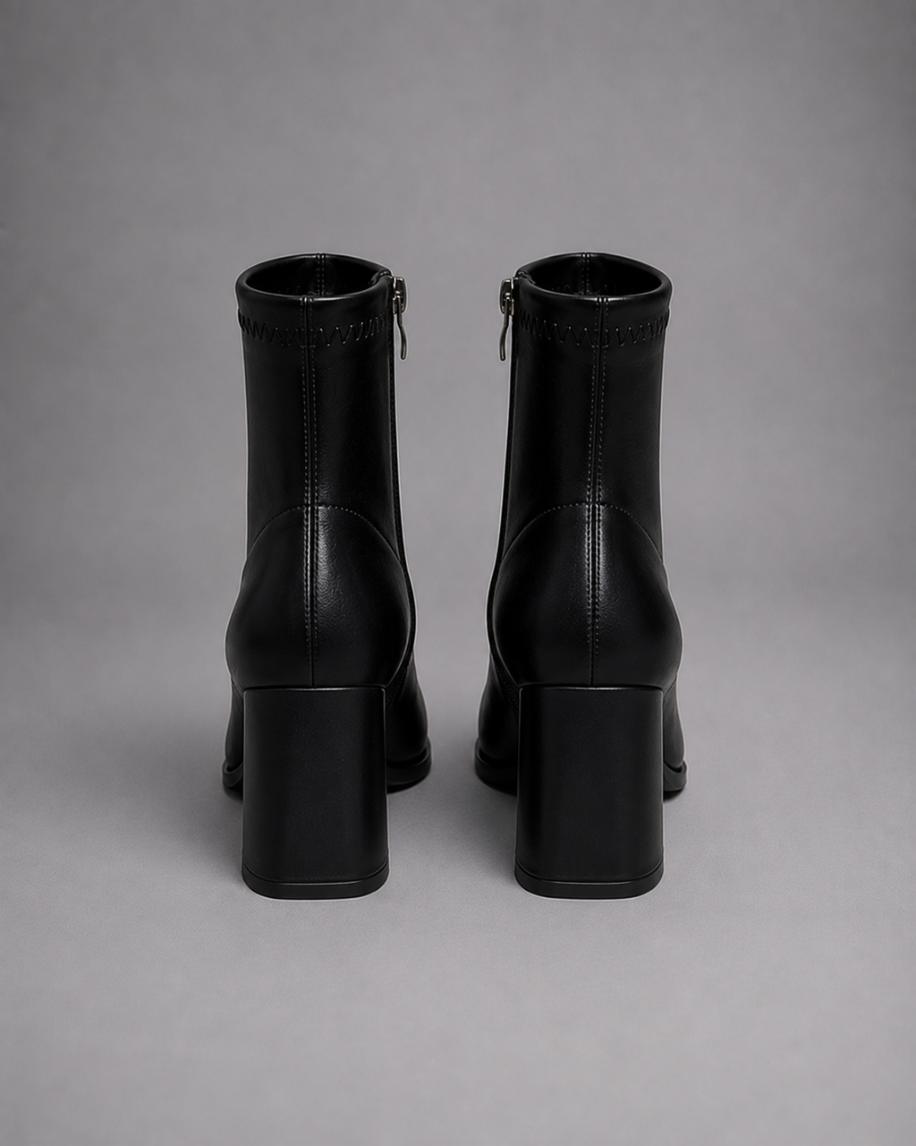 Women's Black Heeled Ankle Boots – High Block Heel Boots