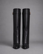 Women's Black Knee High Boots – Low Block Heel Boots