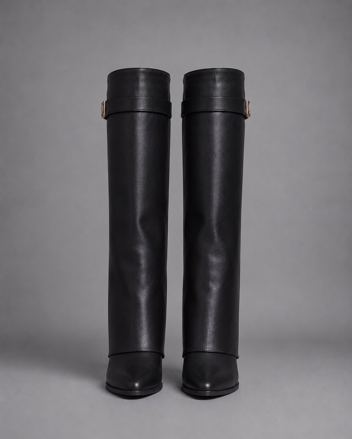 Women's Black Knee High Boots – Low Block Heel Boots