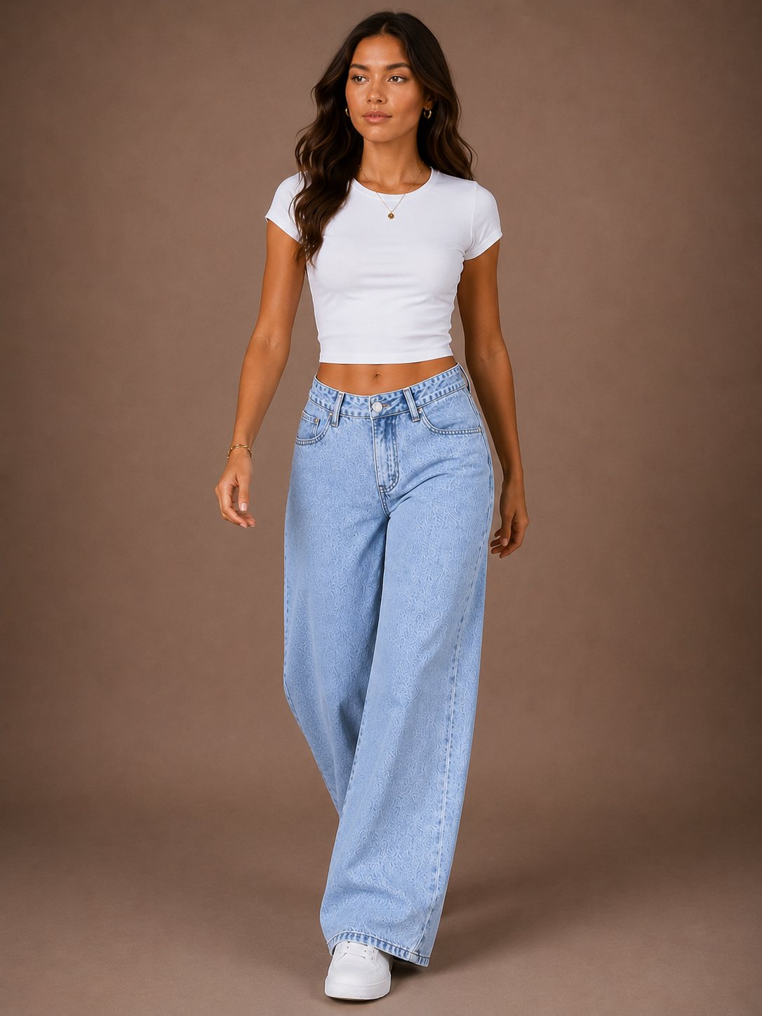 Women's stretchy High Waist Wide Leg Jeans for Everyday Wear