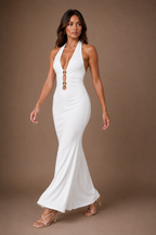 Women's Halter Maxi Dress for Holidays and Resorts