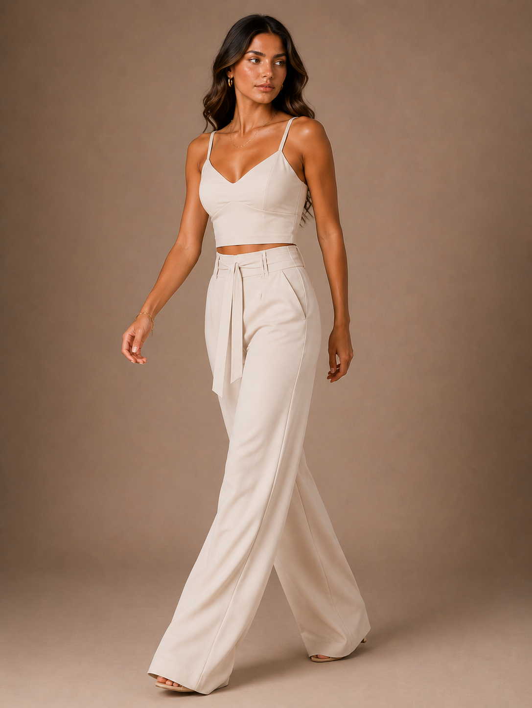 Women's Wide Leg Trouser Co Ord Set for Summer