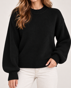 Women's Crew Neck Jumper with Balloon Sleeves product view