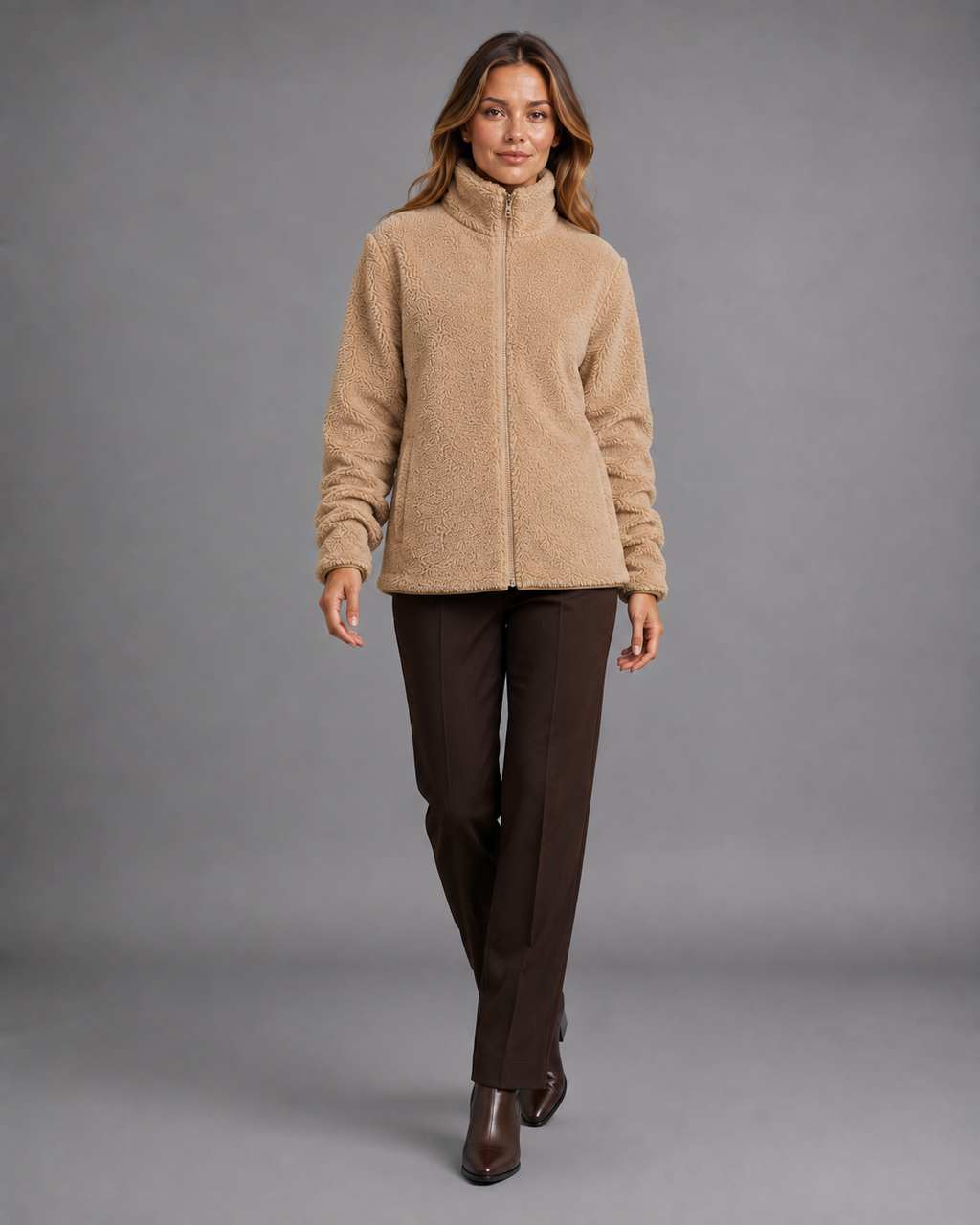 Women's Fleece Jacket – Borg Fleece Zip Up Jacket