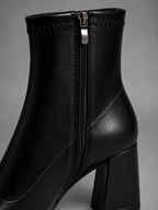 Women's Black Heeled Ankle Boots – High Block Heel Boots
