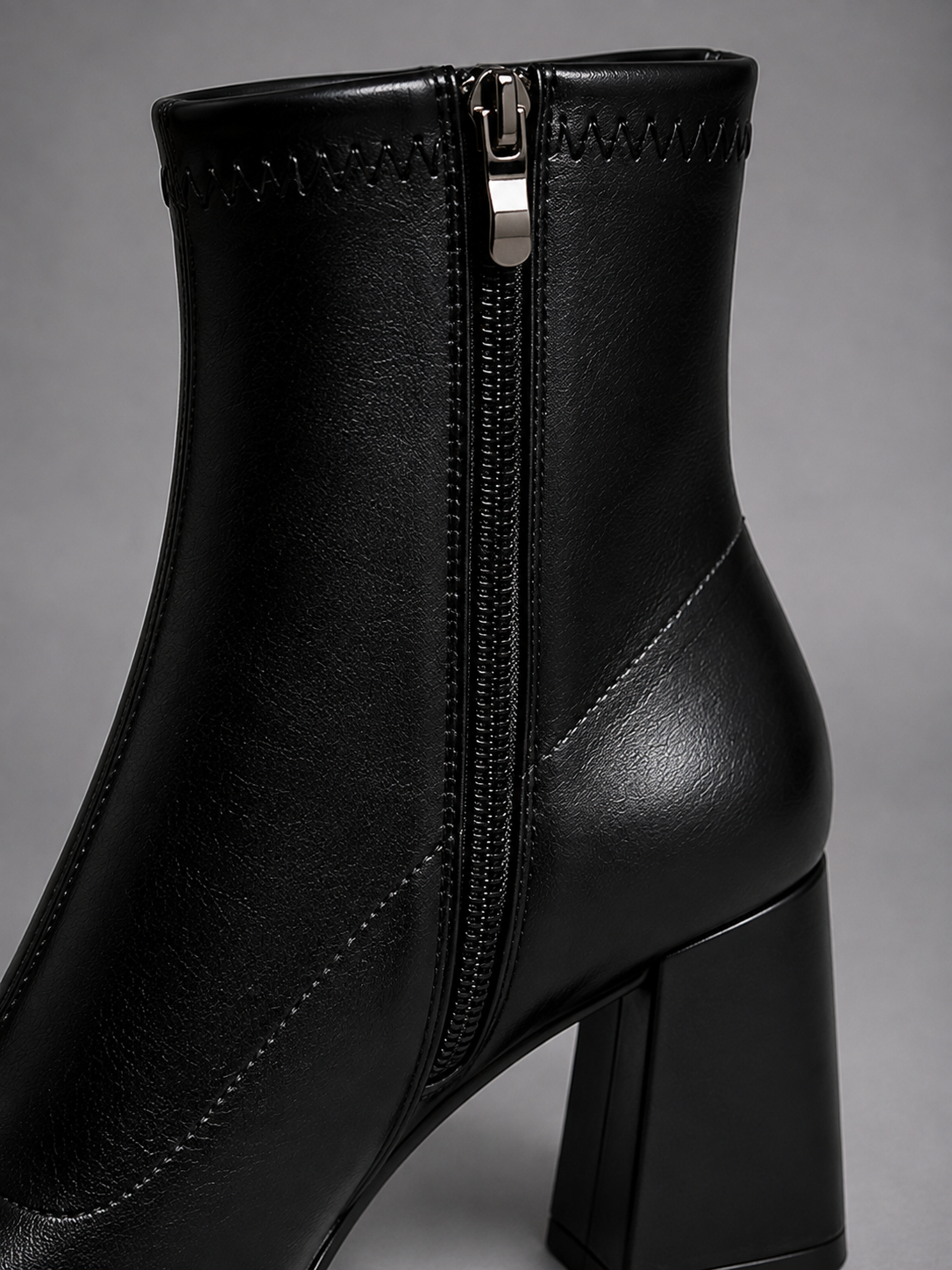 Women's Black Heeled Ankle Boots – High Block Heel Boots