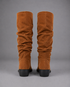 Women's Slouchy Boots – Suede Look Mid-Calf Boots
