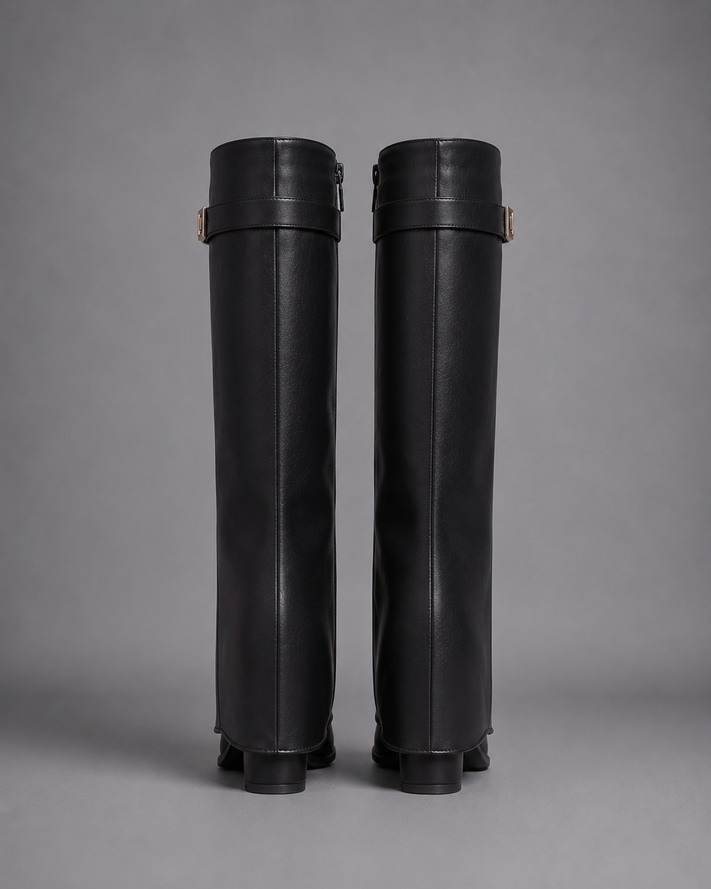 Women's Black Knee High Boots – Low Block Heel Boots