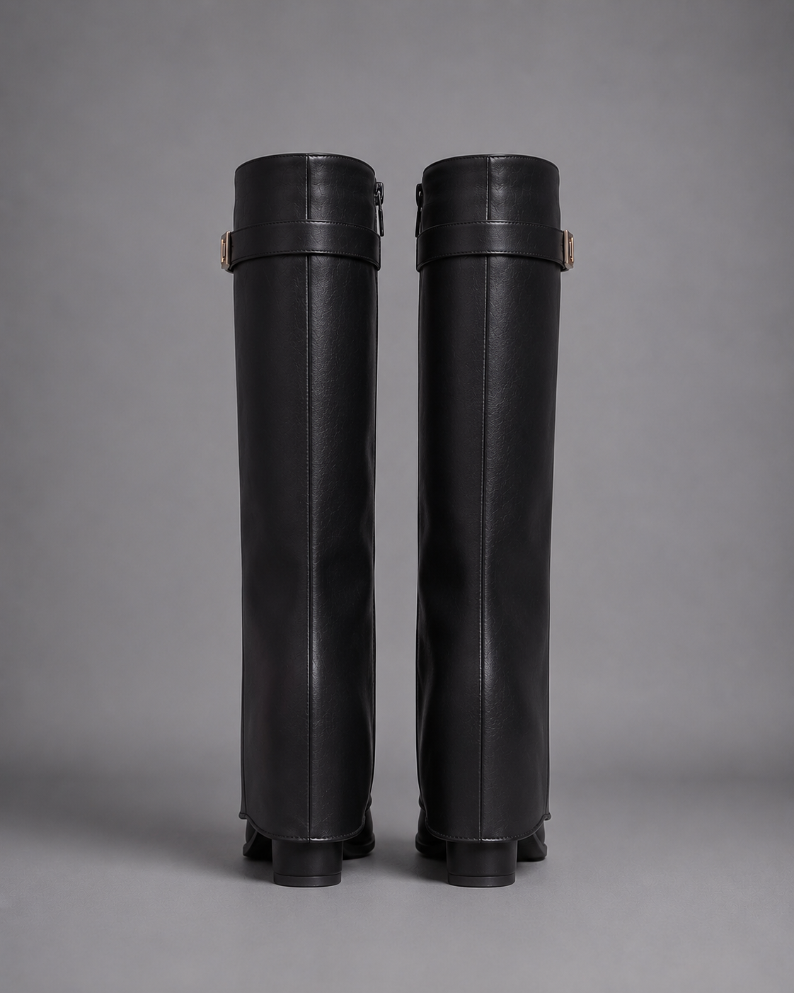 Women's Black Knee High Boots – Low Block Heel Boots