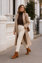 Women's Brown Suede Ankle Boots – Heeled Ankle Boots