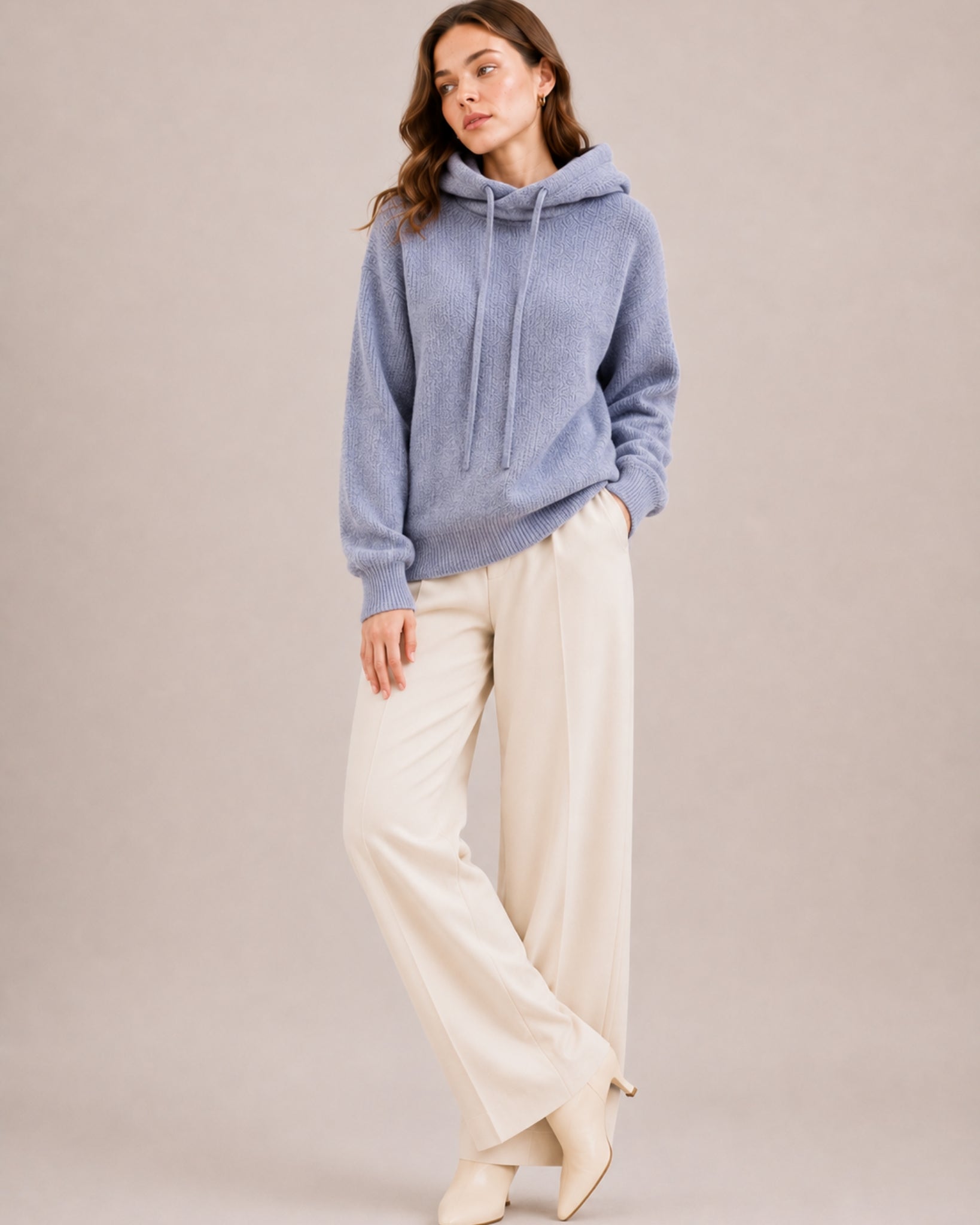 Women's Oversized Knitted Hoodie