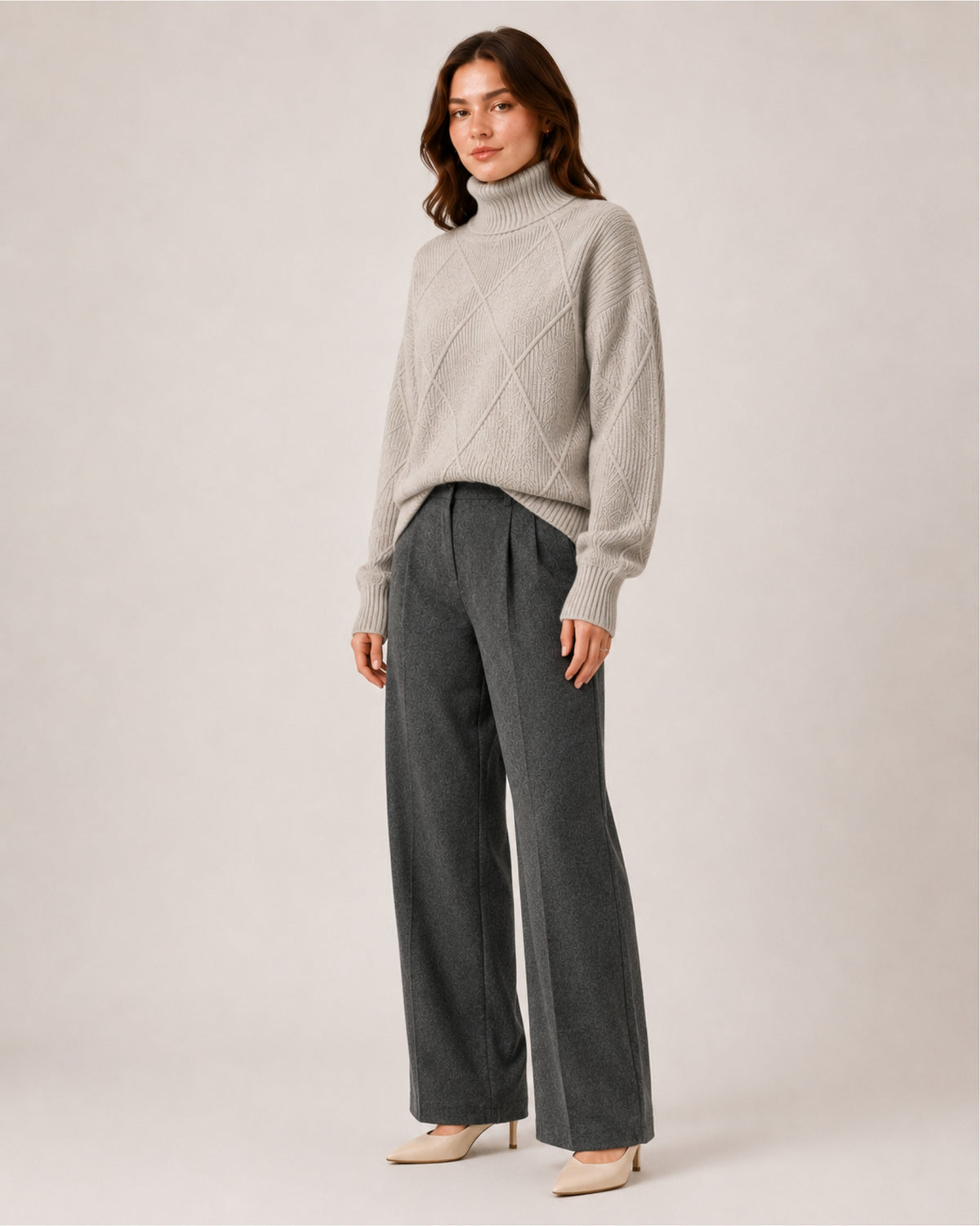 Women's Oversized Turtleneck Jumper