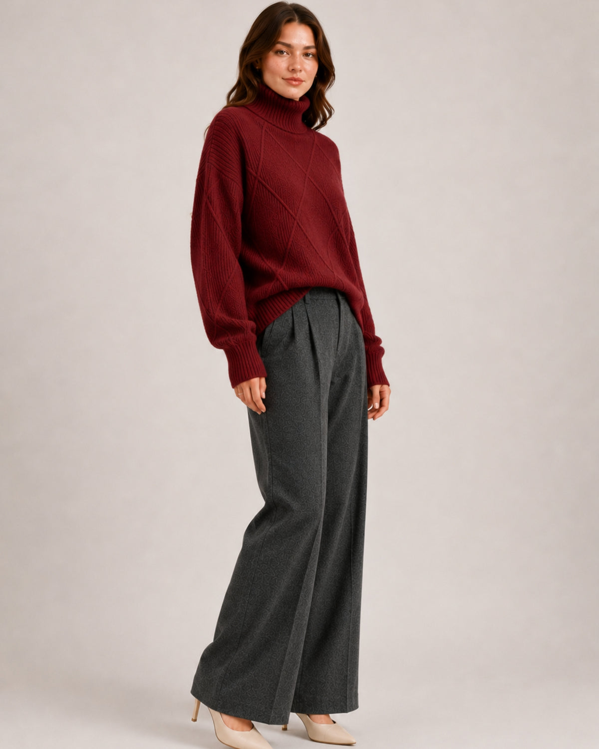 Women's Oversized Turtleneck Jumper