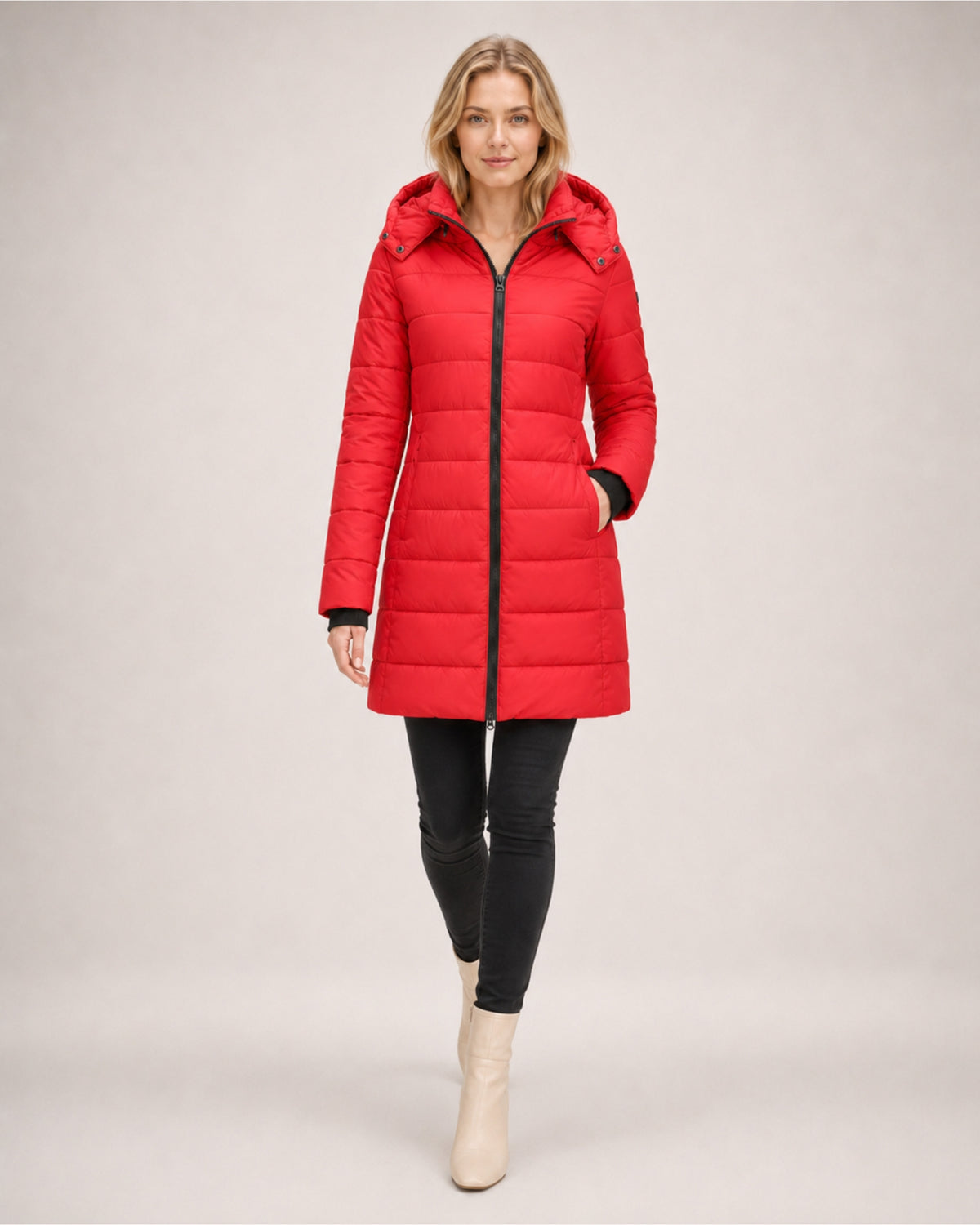 Women's Puffer Coat Long Hooded Padded Jacket