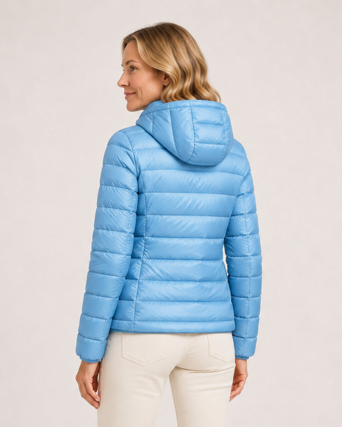 Women's Lightweight Hooded Puffer Jacket – Packable Zip-Up Coat