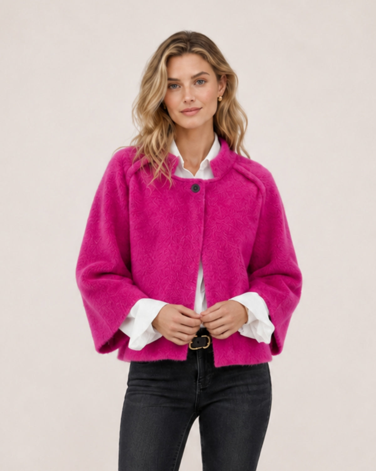 Women's Short Cardigan Soft Knit Button Front Style