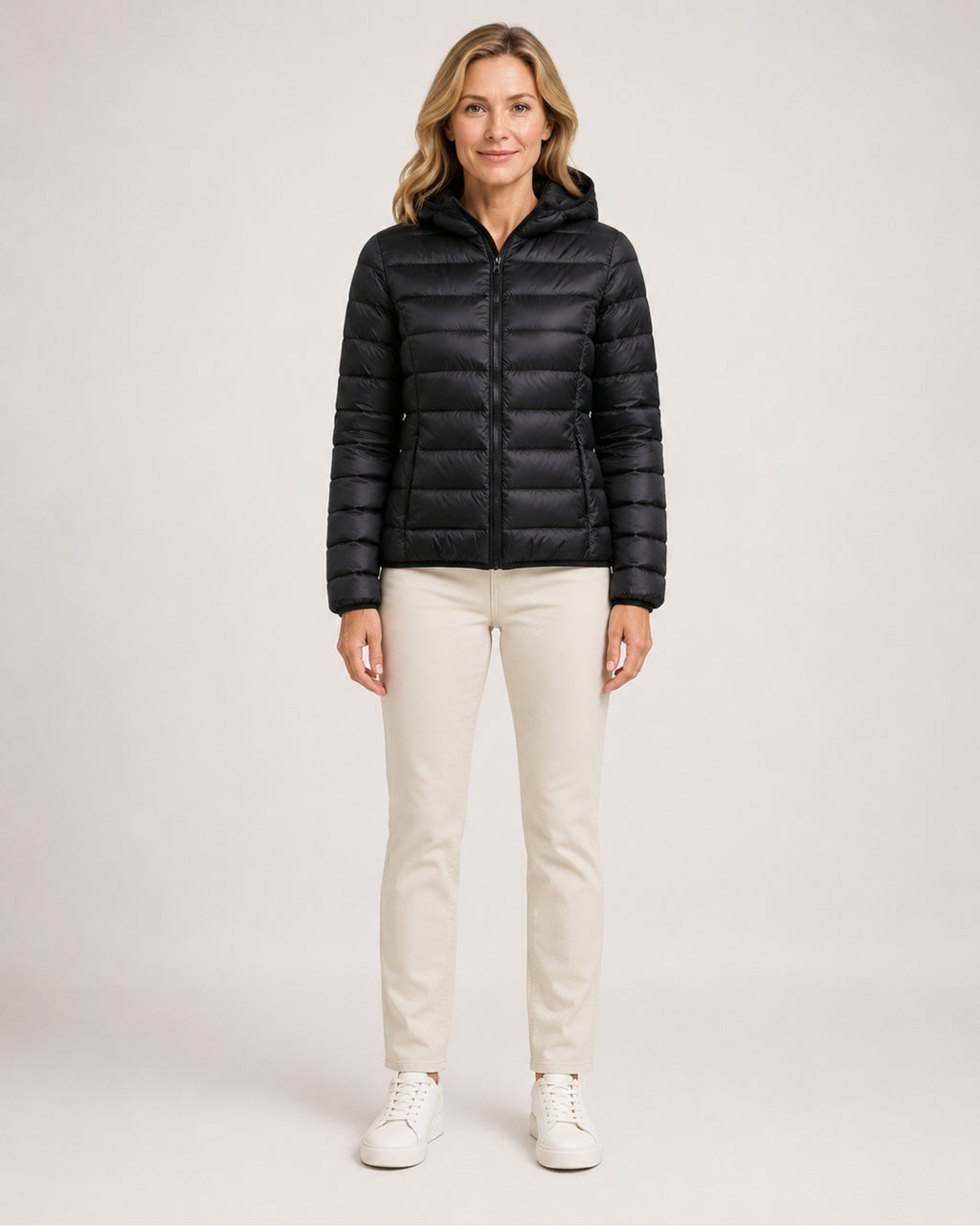 Women's Lightweight Hooded Puffer Jacket – Packable Zip-Up Coat