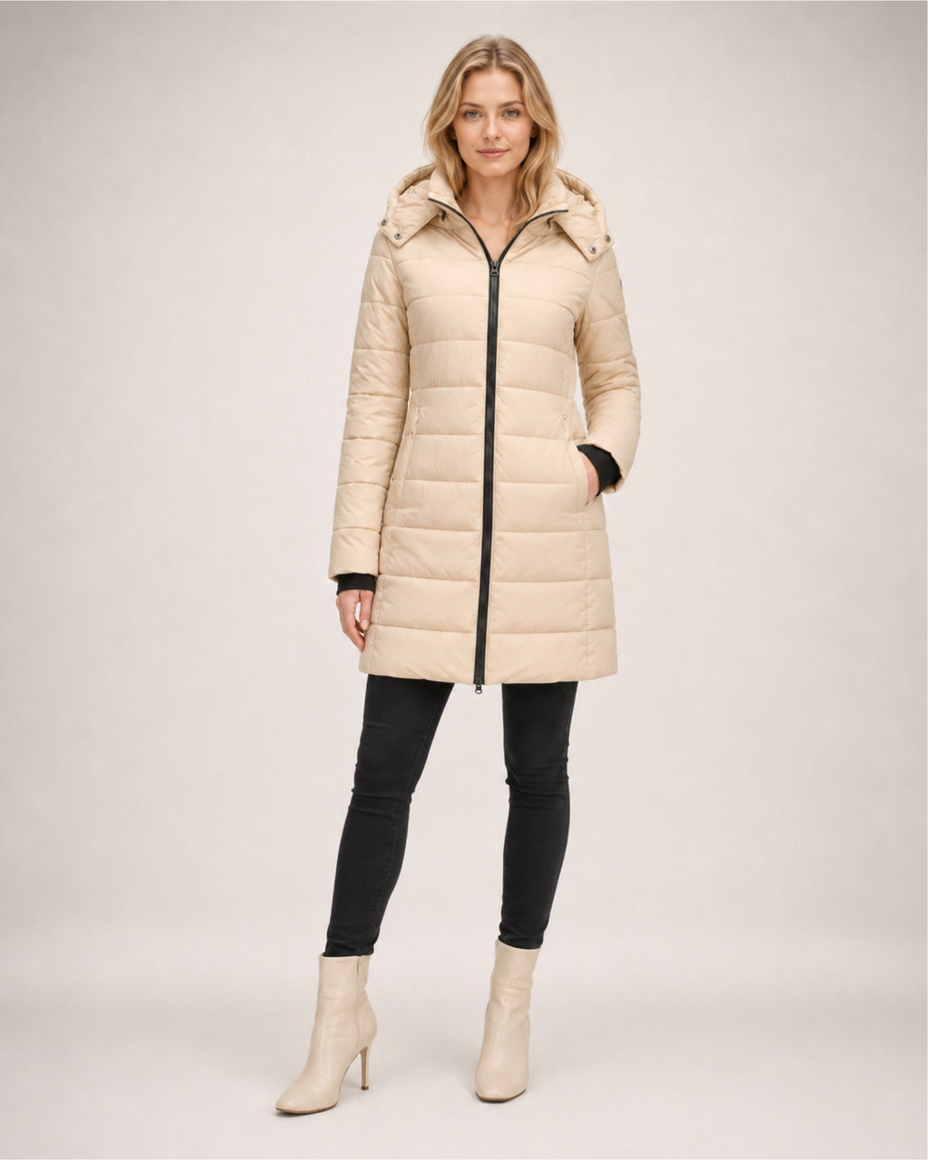Women's Puffer Coat Long Hooded Padded Jacket