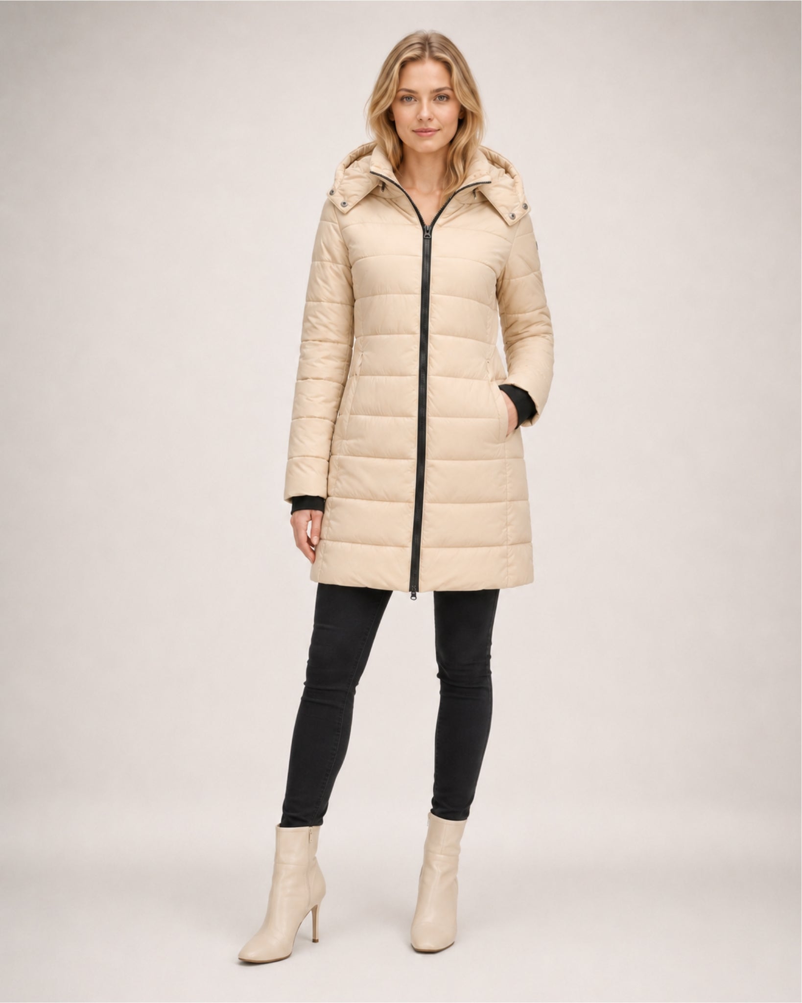 Women's Puffer Coat Long Hooded Padded Jacket
