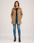Women's Single-Breasted Mid-Length Coat with Pockets