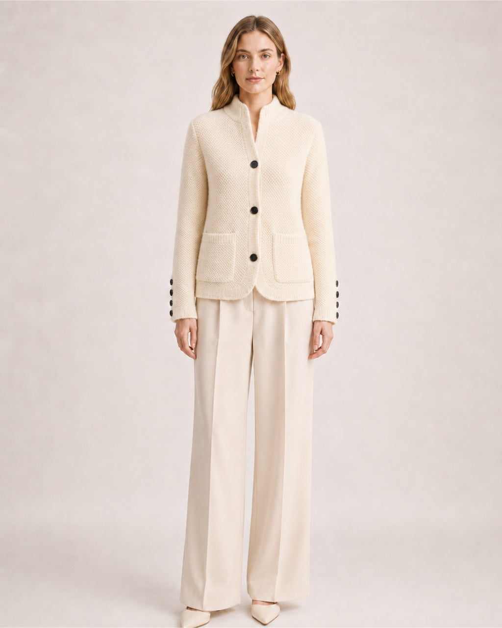 Women's Chunky Knit Cardigan Button Front Style
