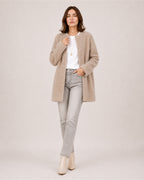 Women's Long Cardigan with Button Front